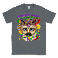 Charcoal Heather meowdi gras mardi gras cat Classic Tee - CowGirlArtShop