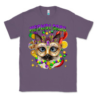 Lavender meowdi gras mardi gras cat Classic Tee - CowGirlArtShop