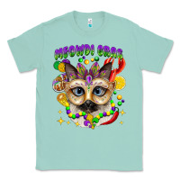 Seafoam meowdi gras mardi gras cat Classic Tee - CowGirlArtShop