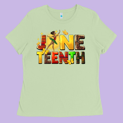 Juneteen Black Girl Ladies Tee Designed By Cowgirlartshop