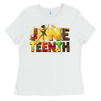 White juneteen black girl Ladies Tee - CowGirlArtShop