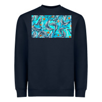 Navy humpback whale cup Heavyweight Sweatshirt - BarkalooDesign