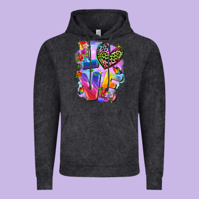 Love Pride Vintage Hoodie Designed By Fadigitalartstudio