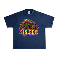 Navy football sister Urban Heavy Tee - OliviaCreatesArt
