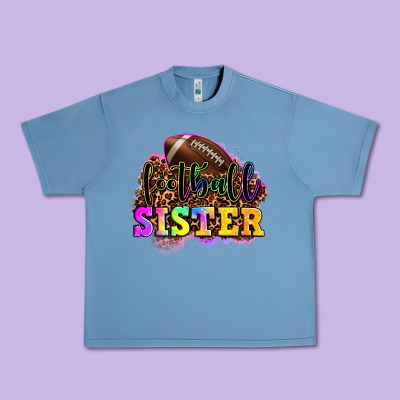 Football Sister Urban Heavy Tee Designed By Oliviacreatesart