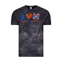 Cloud Black Peace Love America Vintage Tee - Jasminsmagicworld