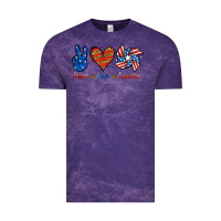 Cloud Purple Peace Love America Vintage Tee - Jasminsmagicworld