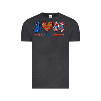 Vintage Black Peace Love America Vintage Tee - Jasminsmagicworld