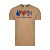 Vintage Coffee Peace Love America Vintage Tee - Jasminsmagicworld