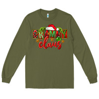 Army Green Christmas Grammy Claus Mother's Day Long Sleeve Tee - FaDigitalArtStudio