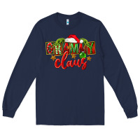 Navy Christmas Grammy Claus Mother's Day Long Sleeve Tee - FaDigitalArtStudio