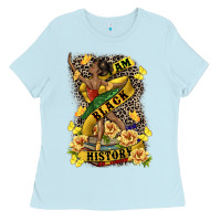 Baby Blue i am black history Ladies Tee - CowGirlArtShop