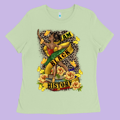 I Am Black History Ladies Tee Designed By Cowgirlartshop