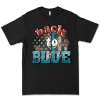 Black Back to blue 4th of july Premium Tee - HowdyJamesFarm