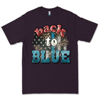 Plum Back to blue 4th of july Premium Tee - HowdyJamesFarm