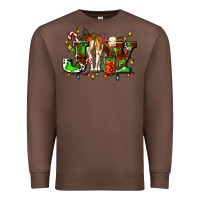 Chestnut joy with baby cow and christmas gifts mistletoe Premium Sweatshirt - AdoDesignShop