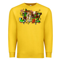 Lemon joy with baby cow and christmas gifts mistletoe Premium Sweatshirt - AdoDesignShop