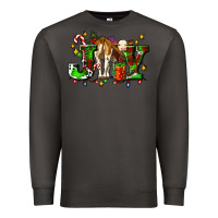 Smoke joy with baby cow and christmas gifts mistletoe Premium Sweatshirt - AdoDesignShop