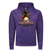 Cloud Purple All American nana messy bun Vintage Hoodie - FaDigitalArtStudio