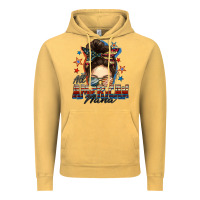 Vintage Mustard All American nana messy bun Vintage Hoodie - FaDigitalArtStudio