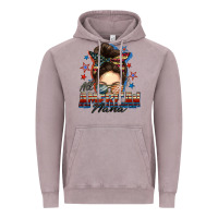 Vintage Zinc All American nana messy bun Vintage Hoodie - FaDigitalArtStudio