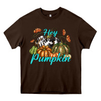 Chocolate Brown Hey Pumpkin Heavy Core Tee - texasbilliewilder