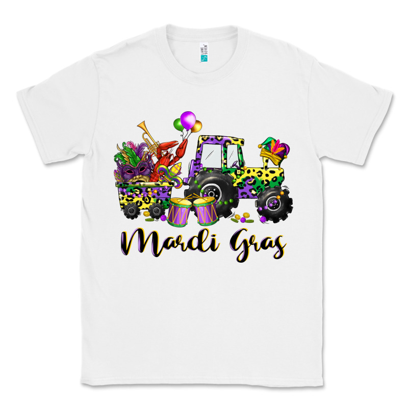 Mardi Gras Tractor Classic Tee by CowGirlArtShop | Teevron