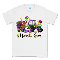 White mardi gras tractor Classic Tee - CowGirlArtShop