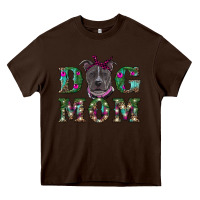 Chocolate Brown Christmas dog mom pitbull Heavy Core Tee - RanaPortraitStore