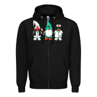 Black african american nurse gnomies medical gnomies Zipper Hoodie - BarkalooDesign