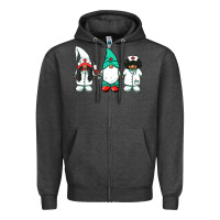 Charcoal Heather african american nurse gnomies medical gnomies Zipper Hoodie - BarkalooDesign