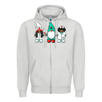 Dove Grey african american nurse gnomies medical gnomies Zipper Hoodie - BarkalooDesign