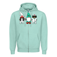 Seafoam african american nurse gnomies medical gnomies Zipper Hoodie - BarkalooDesign