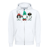 White african american nurse gnomies medical gnomies Zipper Hoodie - BarkalooDesign