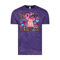 Cloud Purple hogs and kisses pig  olivia Vintage Tee - OliviaCreatesArt