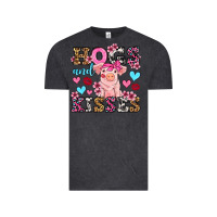 Vintage Black hogs and kisses pig  olivia Vintage Tee - OliviaCreatesArt