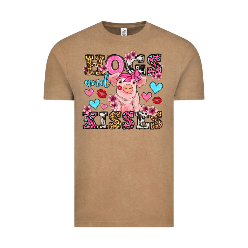 Hogs And Kisses Pig  Olivia Vintage Tee by OliviaCreatesArt | Teevron