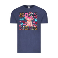 Vintage Denim hogs and kisses pig  olivia Vintage Tee - OliviaCreatesArt