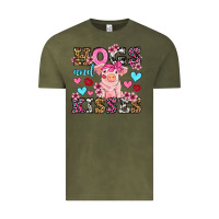 Vintage Olive hogs and kisses pig  olivia Vintage Tee - OliviaCreatesArt