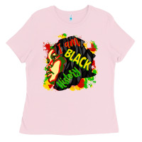 Bubblegum Pink i am black history Ladies Tee - CowGirlArtShop