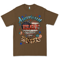 Cacao American heart southern soul Premium Tee - HowdyJamesFarm