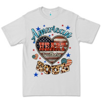 Dove Grey American heart southern soul Premium Tee - HowdyJamesFarm