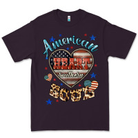 Plum American heart southern soul Premium Tee - HowdyJamesFarm
