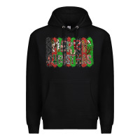 Black Merry Christmas Premium Hoodie - CowhideDigitalArt