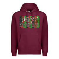 Burgundy Merry Christmas Premium Hoodie - CowhideDigitalArt