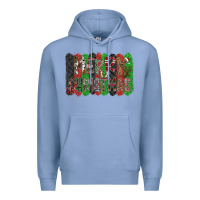 Colony Blue Merry Christmas Premium Hoodie - CowhideDigitalArt