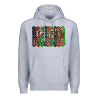 Heather Grey Merry Christmas Premium Hoodie - CowhideDigitalArt