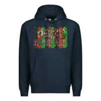 Navy Merry Christmas Premium Hoodie - CowhideDigitalArt