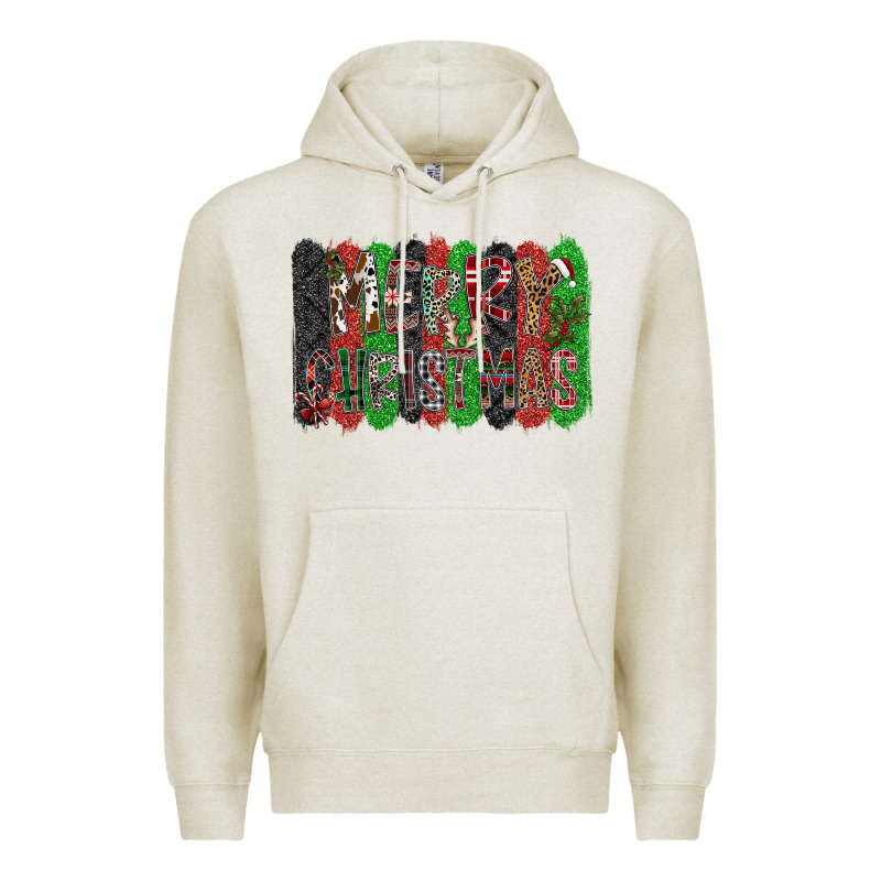 Merry Christmas Premium Hoodie by CowhideDigitalArt | Teevron