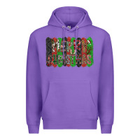 Purple Merry Christmas Premium Hoodie - CowhideDigitalArt